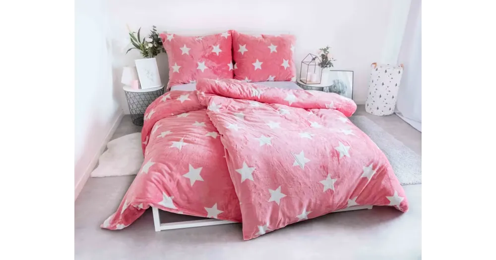 Povlečení mikroplyš Exclusive – Stars pink Koupit Online