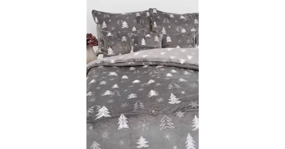 Povlečení mikroplyš Exclusive - Stromečky šedá Cenový Hit