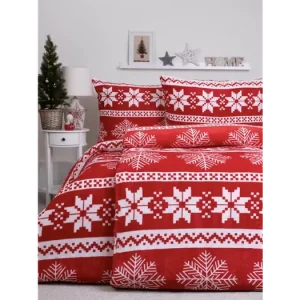 Vrácení Zdarma Povlečení mikroplyš Exclusive - Vánoce červené