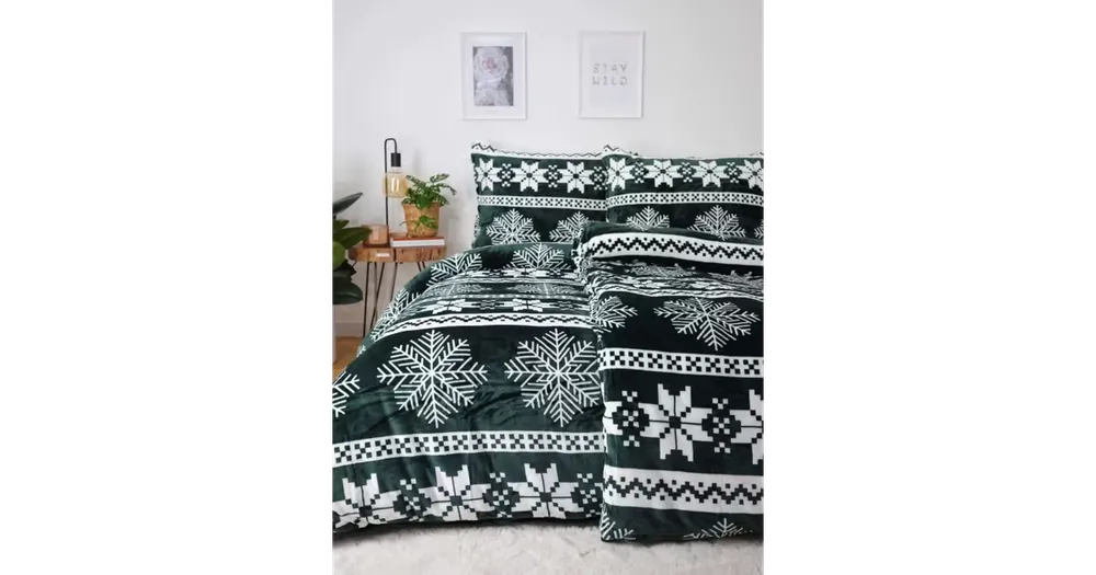 Povlečení mikroplyš Exclusive - Vánoce zelené Cenově Výhodný
