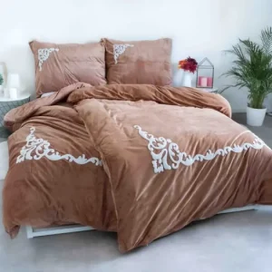 Must-Have Povlečení mikroplyš Exclusive – Viktoria hnědé (krátký chloupek)