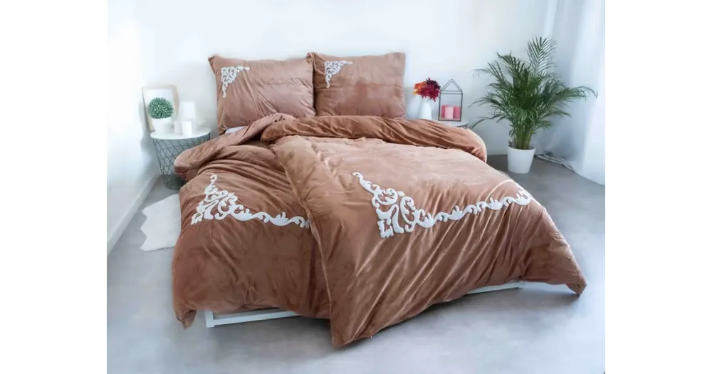 Must-Have Povlečení mikroplyš Exclusive – Viktoria hnědé (krátký chloupek)