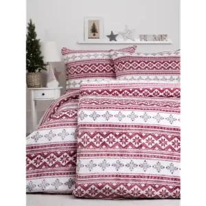 Povlečení mikroplyš Exclusive - Winter červené Vysoce Kvalitní