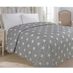 Cenový Hit Přehoz na postel STAR GREY 220x240cm