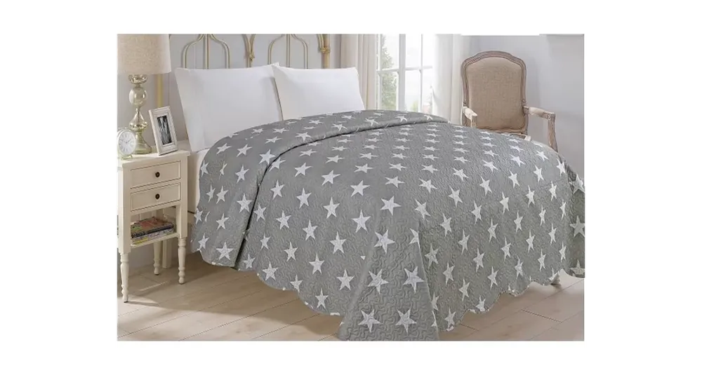 Cenový Hit Přehoz na postel STAR GREY 220x240cm