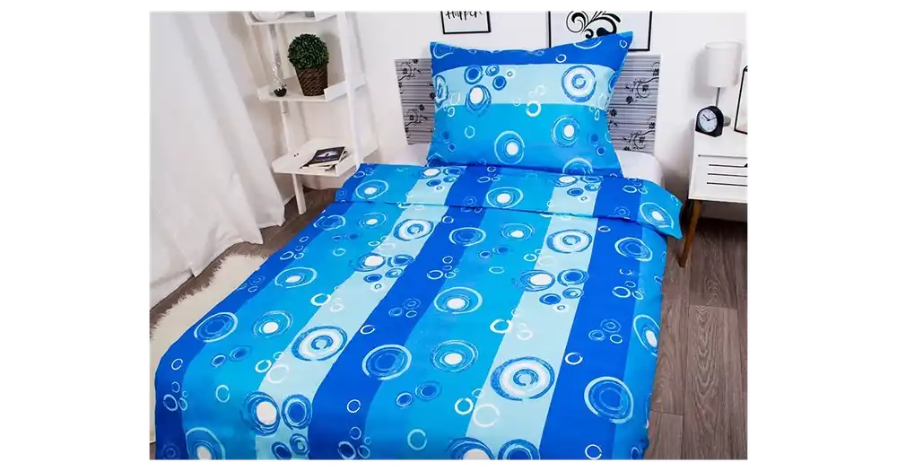 PRODLOUŽENÉ BAVLNĚNÉ POVLEČENÍ - Bubliny modré Odeslání Ihned