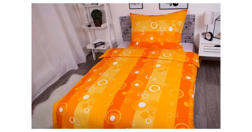 PRODLOUŽENÉ BAVLNĚNÉ POVLEČENÍ - Bubliny oranžové Akční Cena