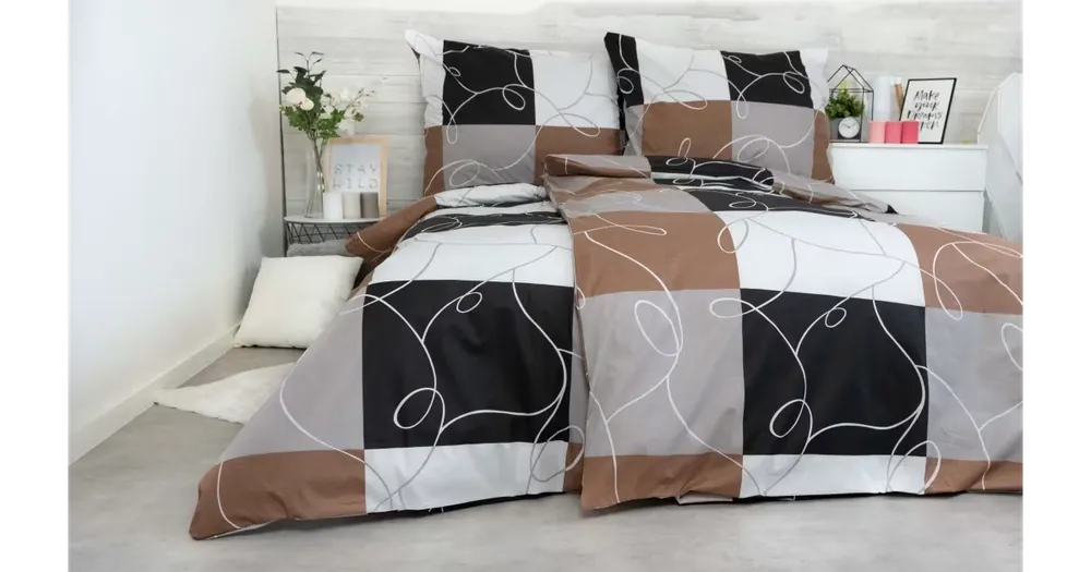Horká Nabídka Prodloužené bavlněné povlečení Deluxe – Domino hnědá