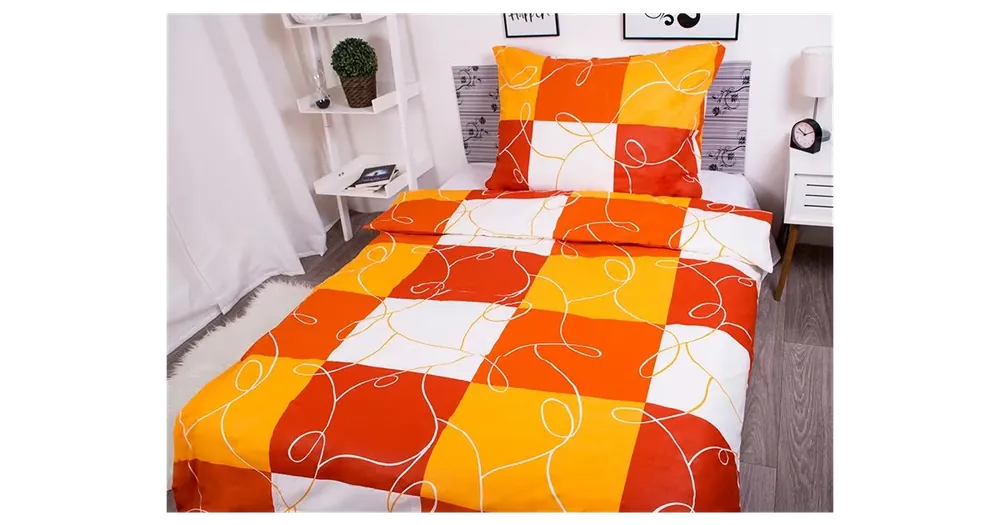 PRODLOUŽENÉ BAVLNĚNÉ POVLEČENÍ - Domino oranžové Časově Omezené