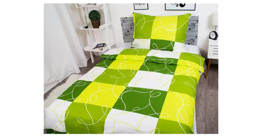 PRODLOUŽENÉ BAVLNĚNÉ POVLEČENÍ - Domino zelené Hit Sezóny