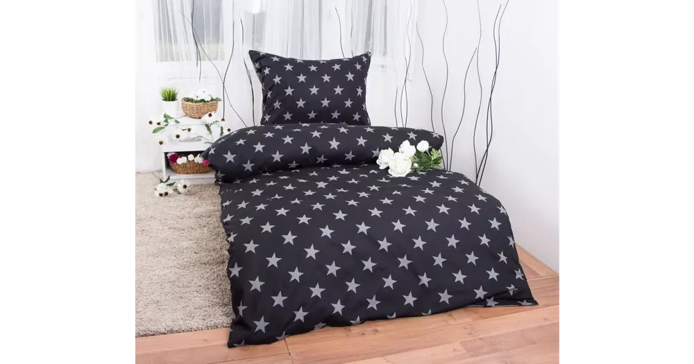 PRODLOUŽENÉ BAVLNĚNÉ POVLEČENÍ Exclusive - Hvězdy černé Oblíbený