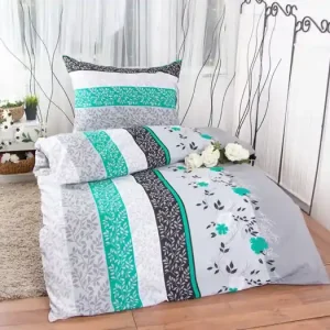 Vrácení Zdarma PRODLOUŽENÉ BAVLNĚNÉ POVLEČENÍ - Helena šedo-zelená