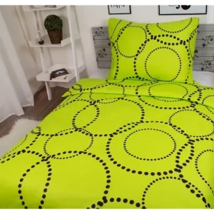 PRODLOUŽENÉ BAVLNĚNÉ POVLEČENÍ - Kružnice zelená Výhodná Nabídka