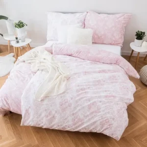 Prodloužené bavlněné povlečení Renforce – Almina pudrové Tovární Cena
