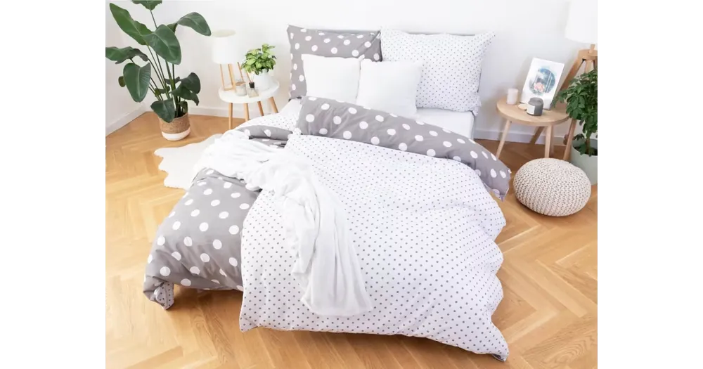 Prodloužené bavlněné povlečení Renforcé – Carolina šedo-hnědé Rychlé Dodání