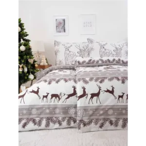 Výhodná Nabídka Prodloužené bavlněné povlečení Renforcé - Jeleni