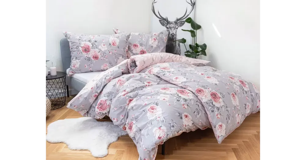 Prodloužené bavlněné povlečení Renforcé – Maison růžové Bezpečná Platba