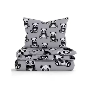 Prodloužené bavlněné povlečení Renforcé - Panda Omezená Nabídka