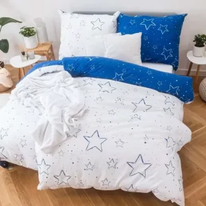Prodloužené bavlněné povlečení Renforcé – Perseidy modré Sezónní Sleva