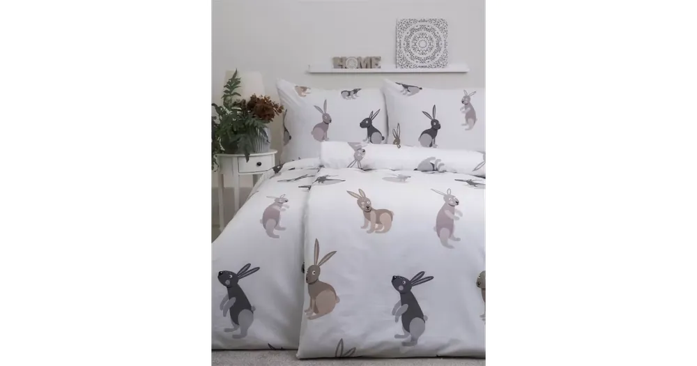 Prodloužené bavlněné povlečení Renforcé - Zajíčci Pouze Dnes