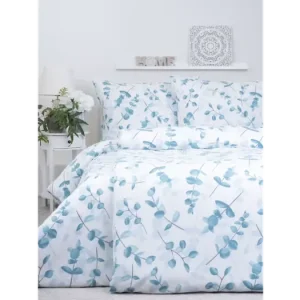 Prodloužené flanelové povlečení - Eukalyptus Aktuální