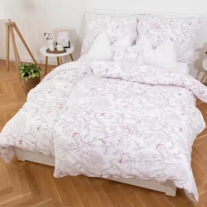 Prodloužené povlečení Mako jersey – Emilie starorůžové Vrácení Zdarma