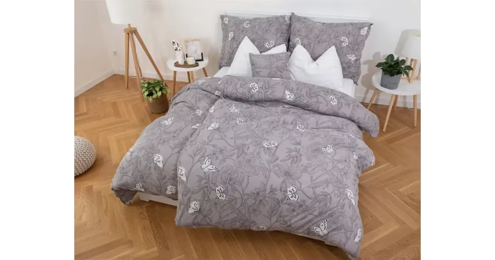 Sleva Prodloužené povlečení Mako jersey – Valeria šedohnědé