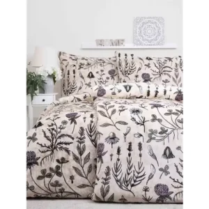 Prodloužené povlečení mikroplyš Exclusive - Herbář béžové Značkový