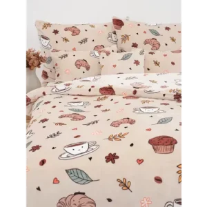 Akční Nabídka Prodloužené povlečení mikroplyš Exclusive - Podzimní káva
