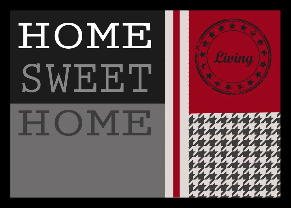 Rohožka HOME SWEET HOME red Víkendová Akce