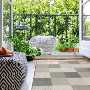 Koberec šňůrkový SIZAL FLAT 2835037 čtverce šedý krém Super Cena
