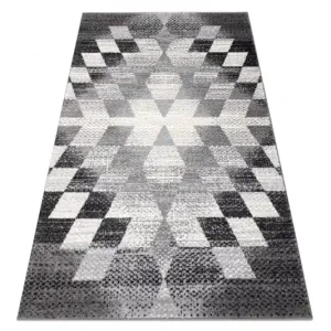 Koberec KAKE 25812677 Geometric - Romby 3D šedý/černý Sezónní Sleva