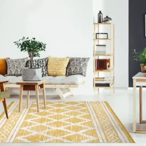 Koberec Boho SIZAL MOROC Romby 22297 žlutý/krém Přímo Od Výrobce
