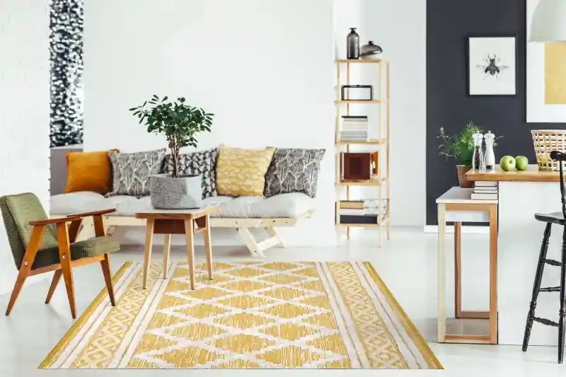 Koberec Boho SIZAL MOROC Romby 22297 žlutý/krém Přímo Od Výrobce