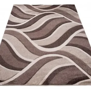 Koberec Sumatra 3481 Waves 3D světle hnědý Horká Nabídka