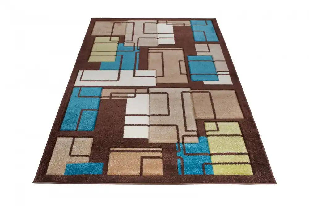 Koberec Sumatra C236A Abstract Rectangle 3D hnědý, béžový Ověřený