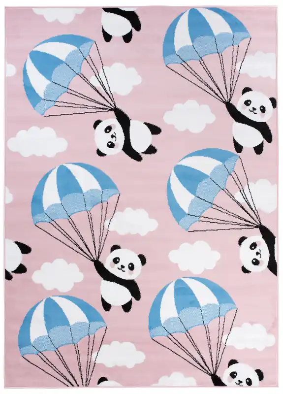 Dětský koberec PINKY DE76A Panda Balón růžový Rychlé Dodání