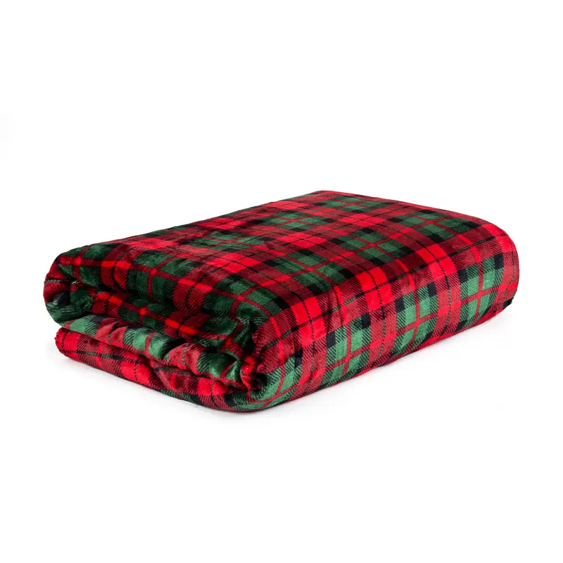 Deka TARTAN červená Zlevněný