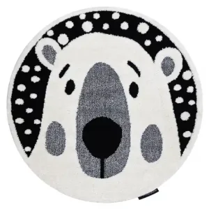 Horká Nabídka Koberec JOY Teddy krém / černý kruh