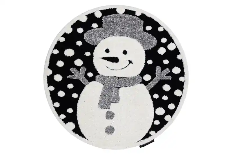 Koberec JOY Snowman černý / krém Bezpečná Platba