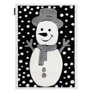 Koberec JOY Snowman černý / krém Aktuální