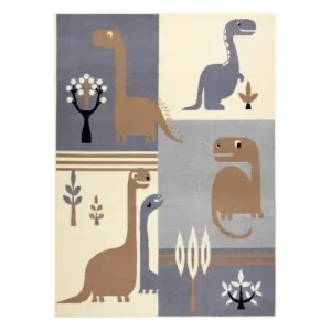 Koberec BCF FLASH Dinosaur 3994 - šedý Časově Omezené