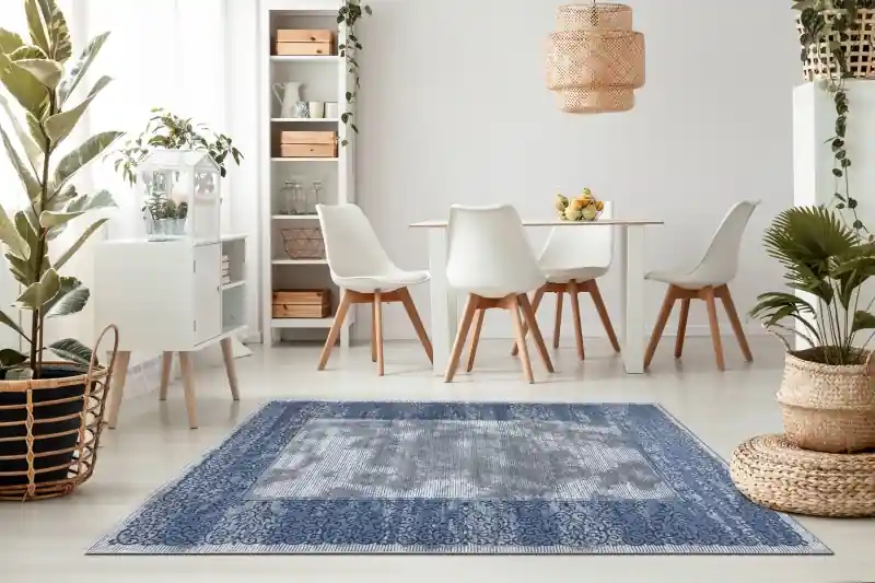Koberec OPERA 0W9779 C92 48 Ramka Ornament - sloní kost / nebeský Kup Teď