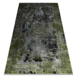 Časově Omezené Koberec VINCI 1407 Rozeta vintage - strukturální - zelený / antracit
