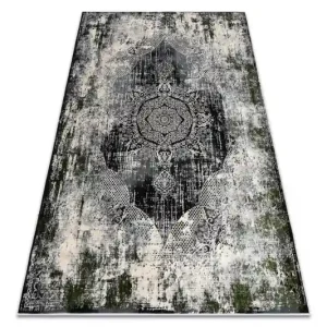 Koberec VINCI 1516 Rozeta vintage - strukturální - sloní kost / zelený Značkový