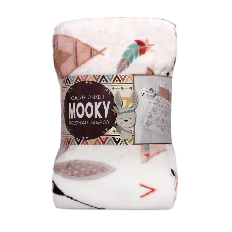 Cenový Hit Deka MOOKY BUNNY bílá / šedá