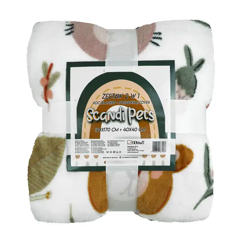 Deka SCANDI PETS + povlak na polštář vícebarevný Rychlé Dodání