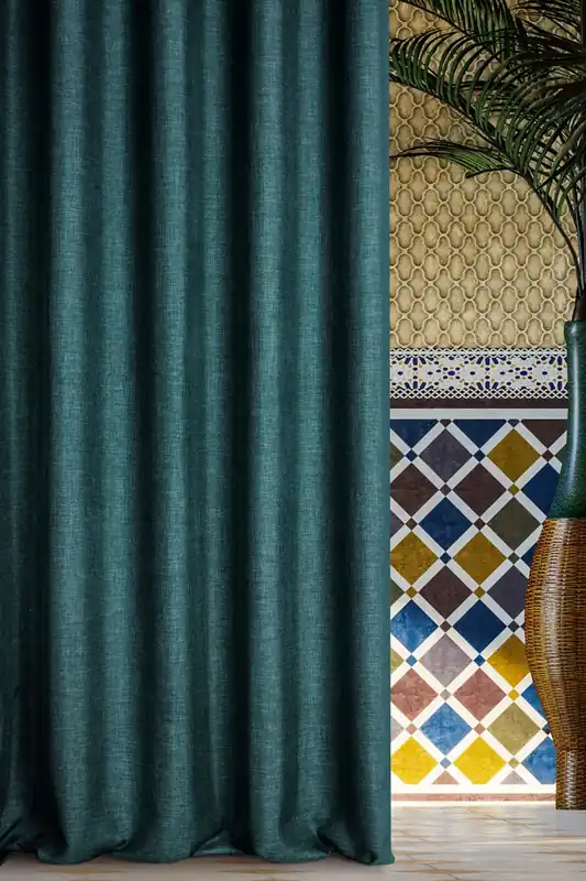 Hotový závěs MOROCCO 3 tyrkysový - na pásce Hit Sezóny