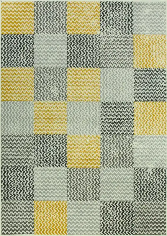 Koberec Luna 503568/89935 Patchwork žlutý Jen Po Omezenou Doba