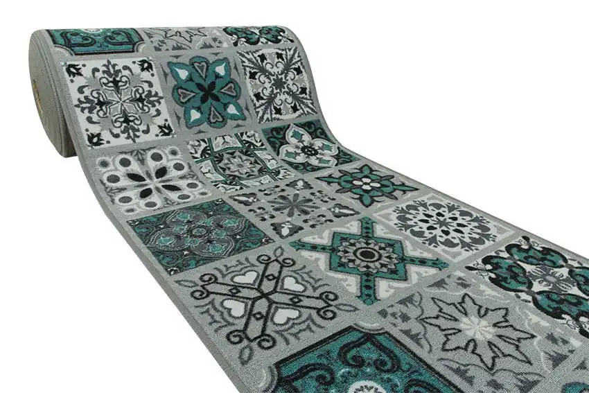 Top Prodej Protiskluzový běhoun Patchwork - tyrkys